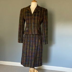 Cynthia Howie for Maggy Boutique Tweed Blazer and Skirt Suit Set